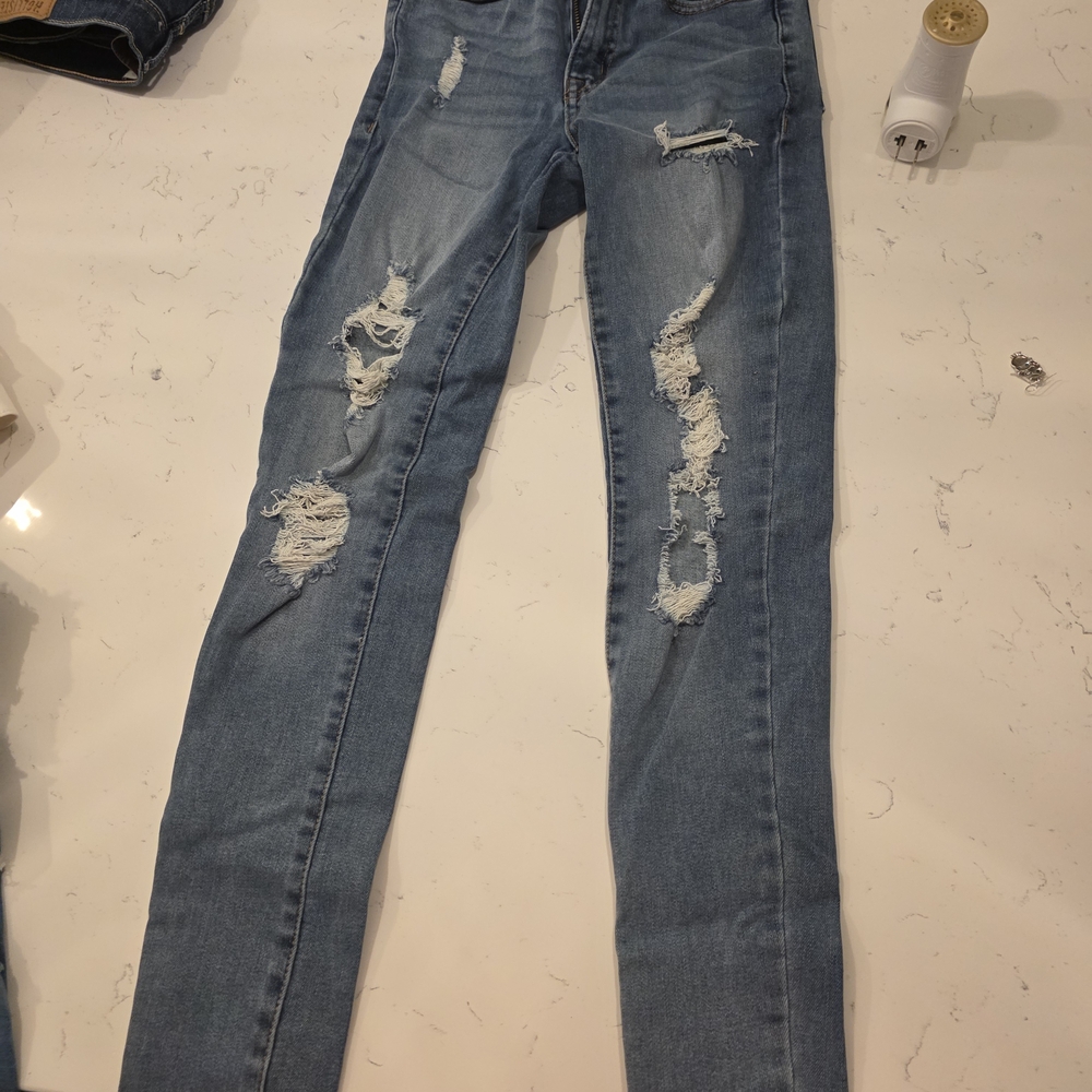 Distressed Blue Women's Jeans